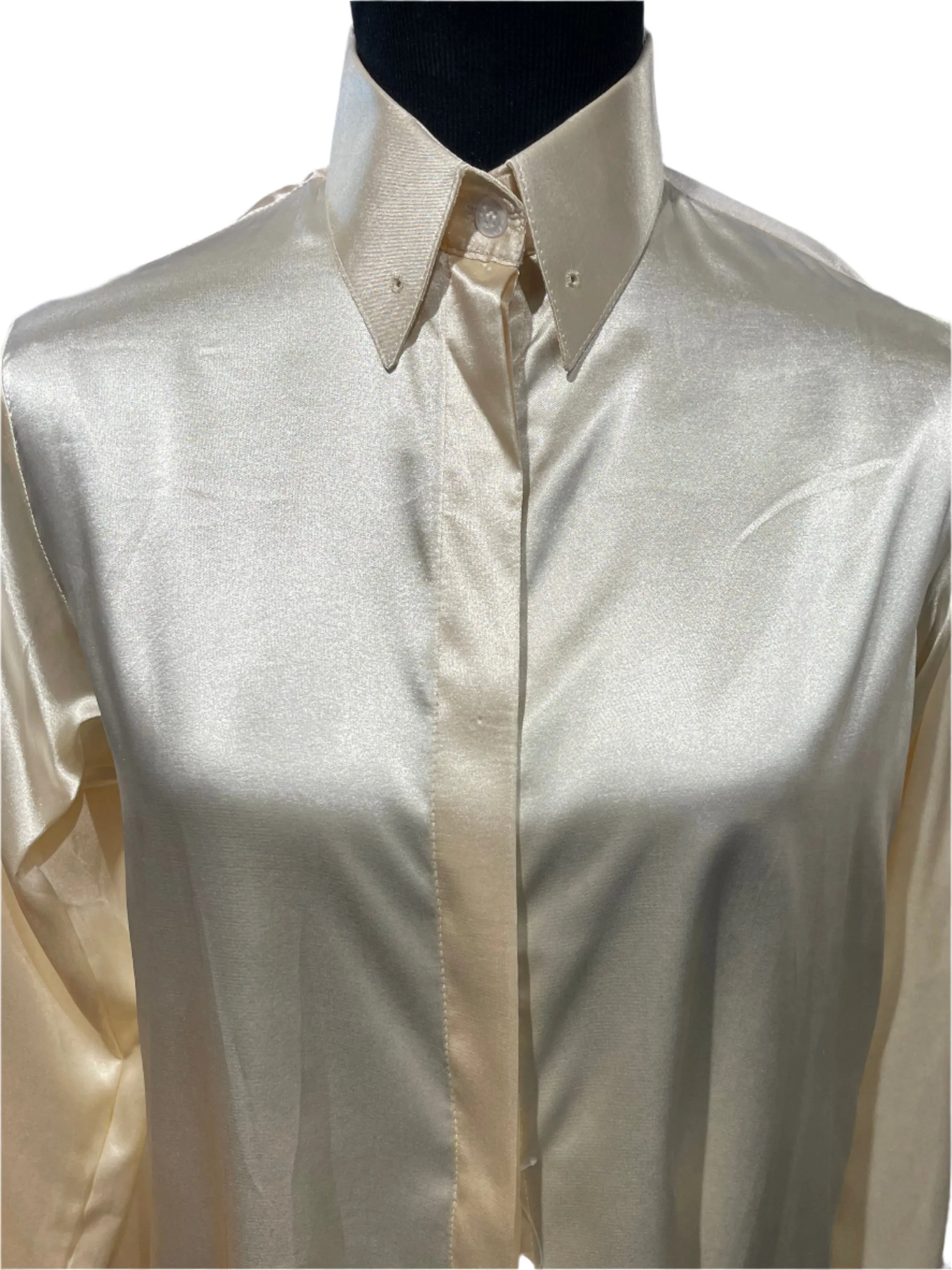 New, MTC Cream Silk Shirt