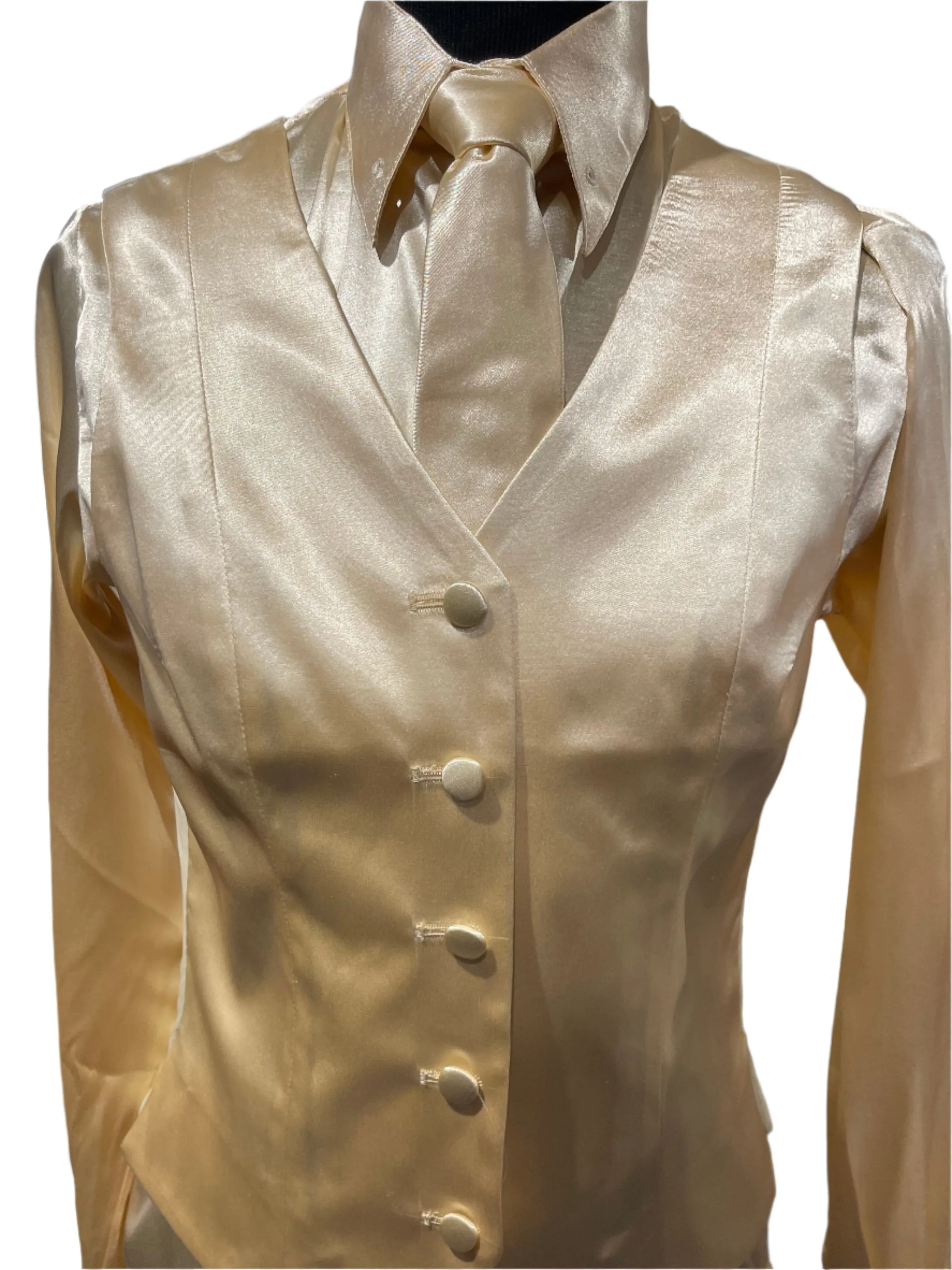 New, MTC Cream Silk Shirt