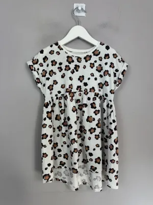 Next Cream Floral Jersey Dress 2-3y
