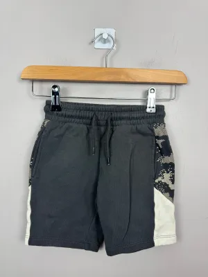Next grey camo sweat shorts 5y