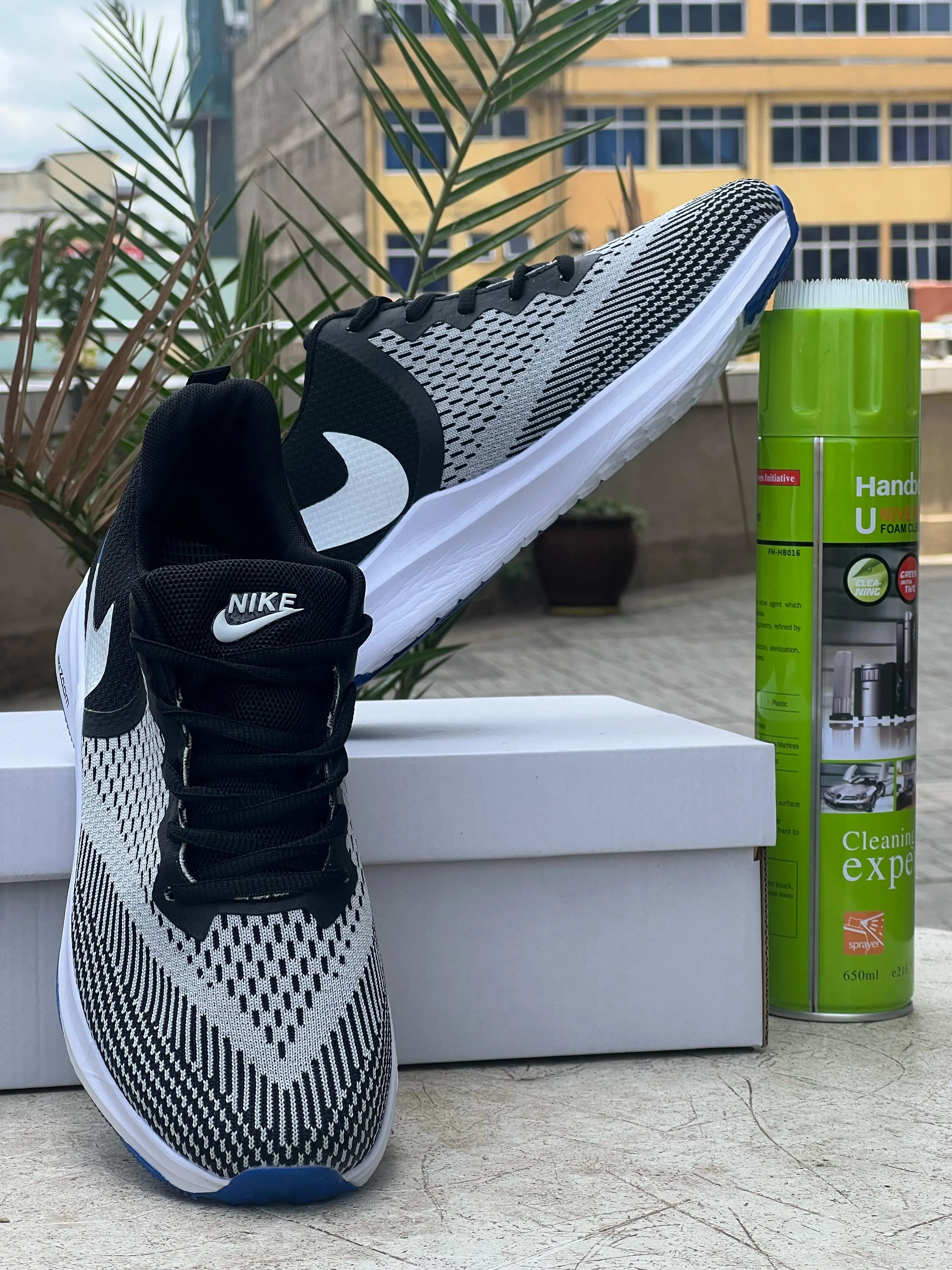Nike Black, White & Blue Running Shoe