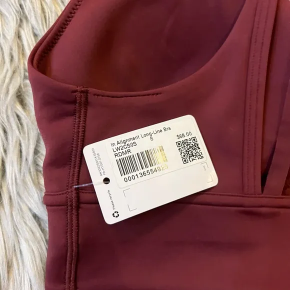 NWT Lululemon in alignment long line bra