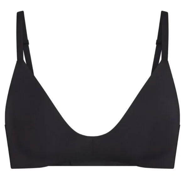 NWT SKIMS Wireless Form T Shirt Demi Bra In Onyx Black Seamless Padded Bra
