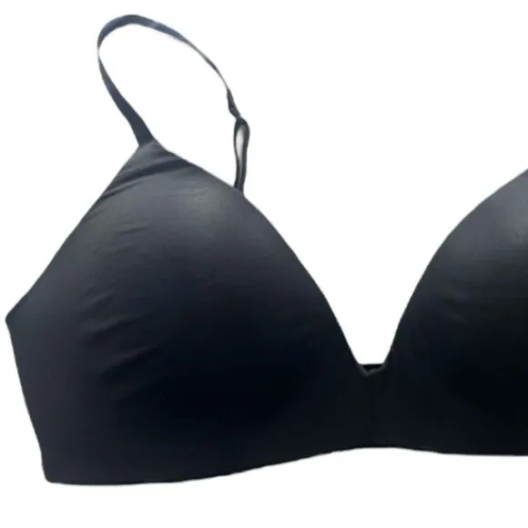 NWT SKIMS Wireless Form T Shirt Demi Bra In Onyx Black Seamless Padded Bra
