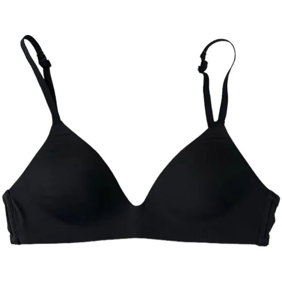 NWT SKIMS Wireless Form T Shirt Demi Bra In Onyx Black Seamless Padded Bra