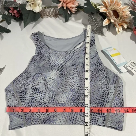 NWT Zella [‎ Medium ] Live In Racerback Bra in Blue Celestial Serpent Print