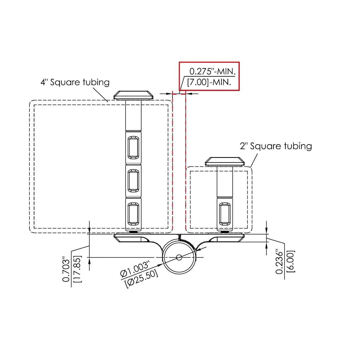 Outdoor Hinges | Metal Gate Hinges | 7ft | SS304 | K51P-B3 | 3 Pack