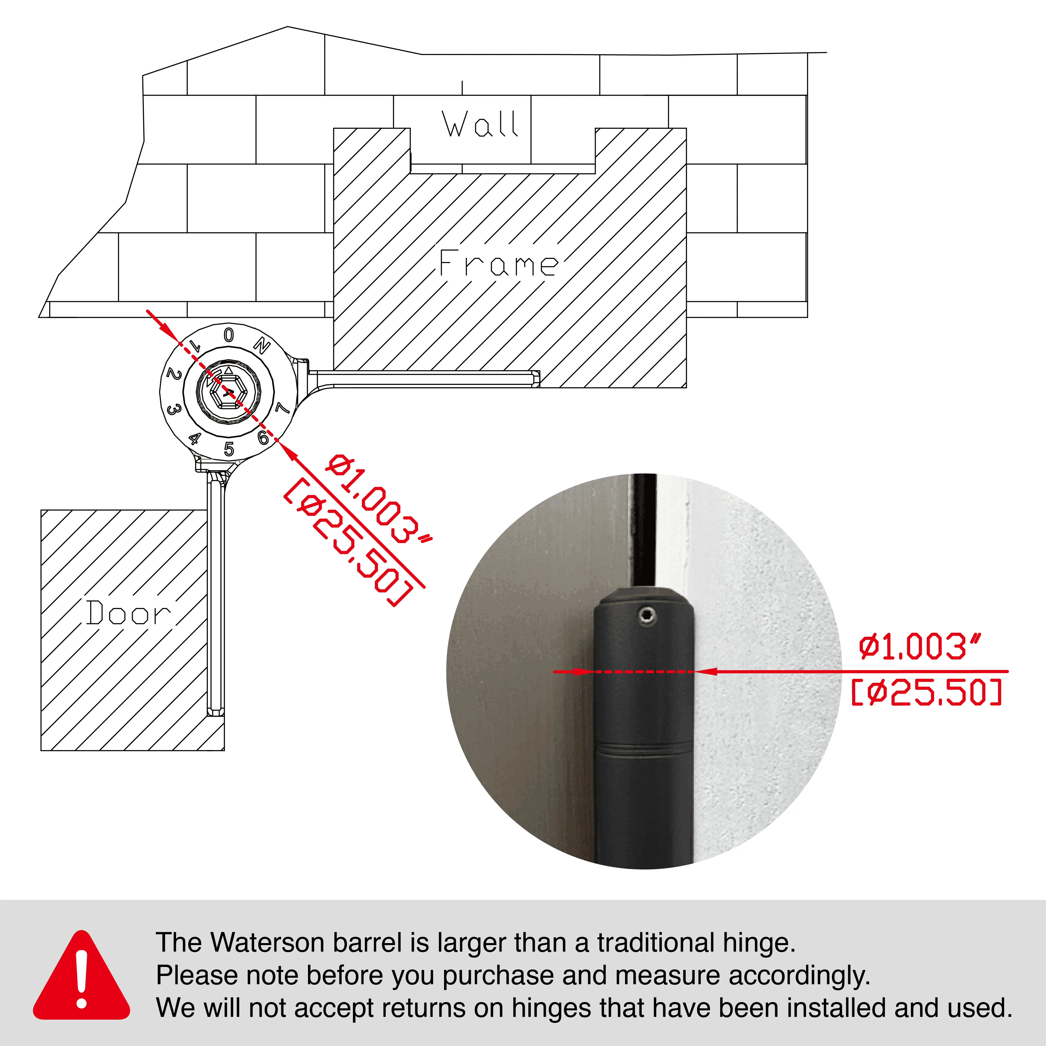 Outdoor Hinges | Metal Gate Hinges | 7ft | SS304 | K51P-B3 | 3 Pack