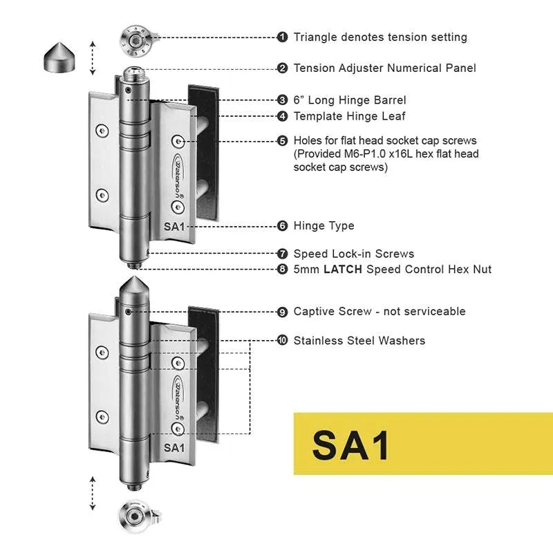 Outdoor Hinges | Metal Gate Hinges | 7ft | SS304 | K51P-B3 | 3 Pack