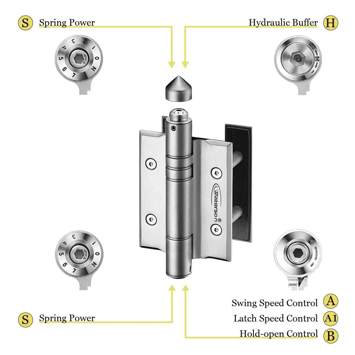 Outdoor Hinges | Metal Gate Hinges | 7ft | SS304 | K51P-B3 | 3 Pack
