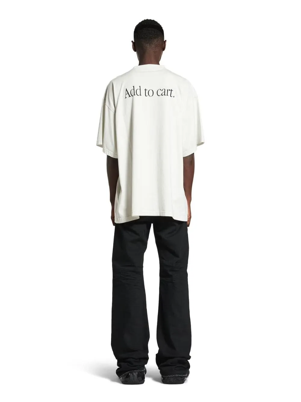 Oversized Basketball Sneaker T-Shirt in Dirty White