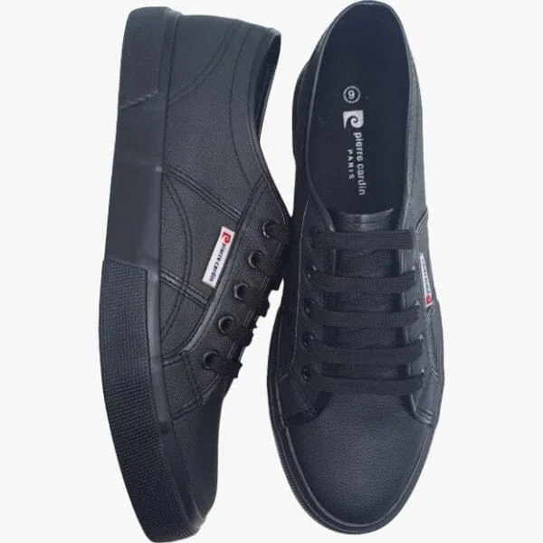 Pierre Cardin Men's Justin Pu Leather Sneaker Black