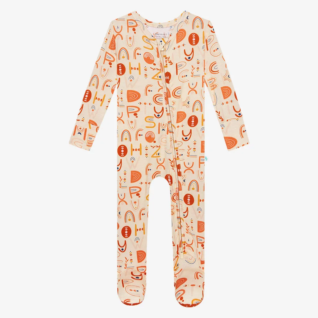 Posh Peanut Alphabet Medley Footie with Zipper