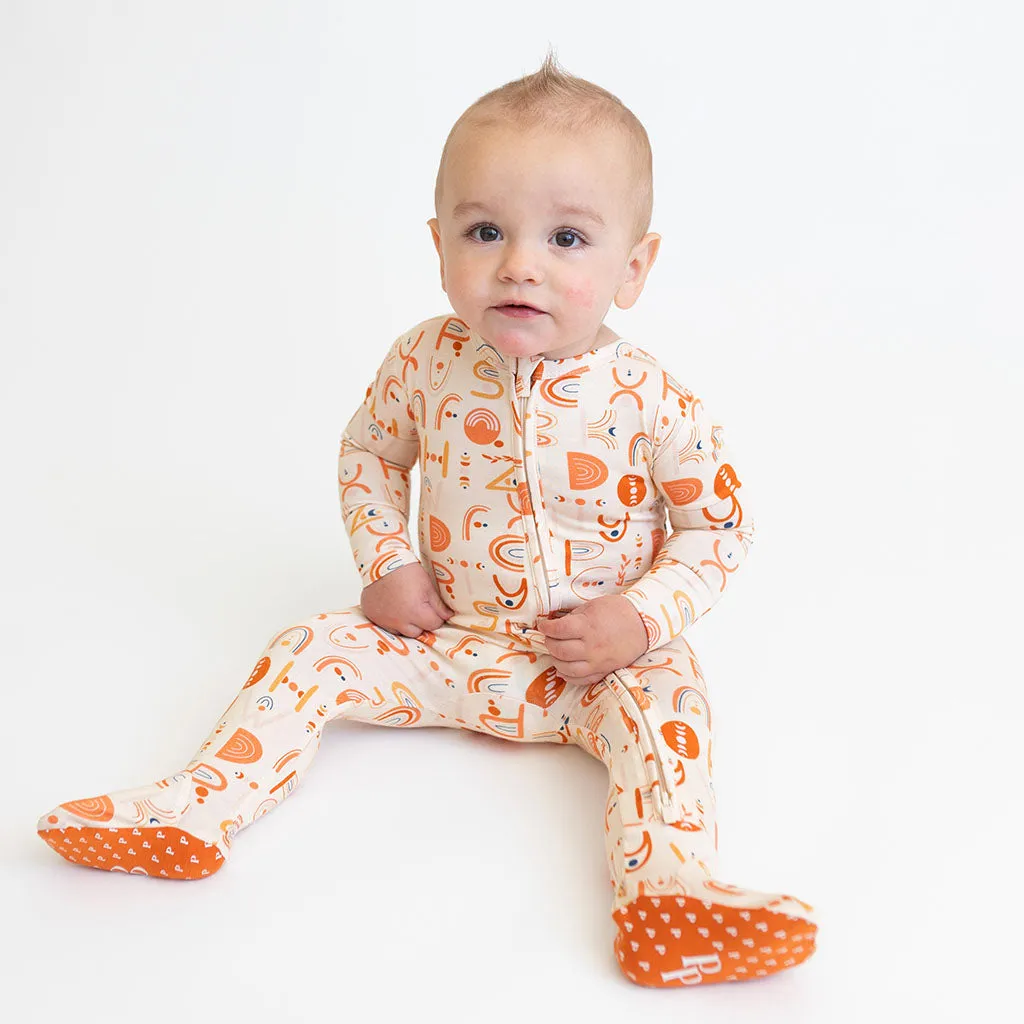 Posh Peanut Alphabet Medley Footie with Zipper