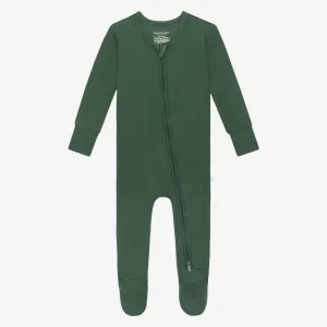 Posh Peanut Pine Waffle Zippered Footie