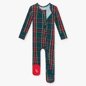 Posh Peanut Tartan Plaid Footie with Zipper