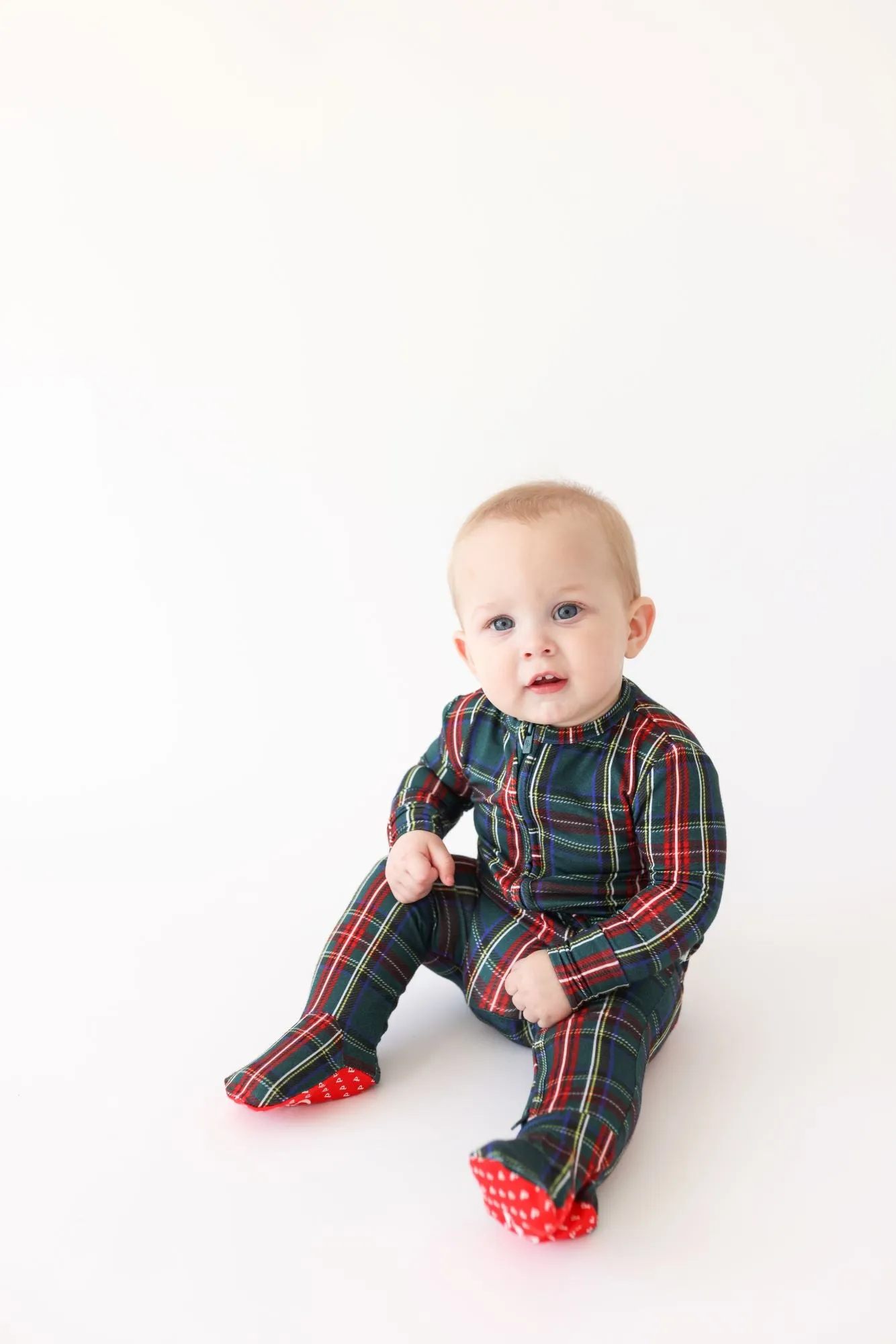 Posh Peanut Tartan Plaid Footie with Zipper