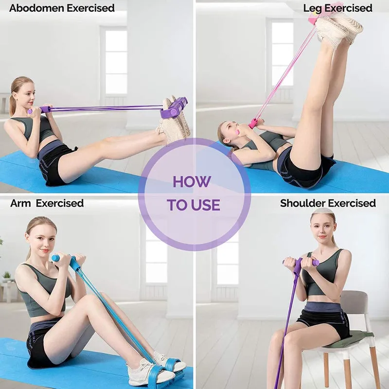 Premium Pedal Resistance Band – Multifunctional Arm, Leg, and Abdominal Trainer for Weight Loss, Bodybuilding, and Full-Body Home Workouts