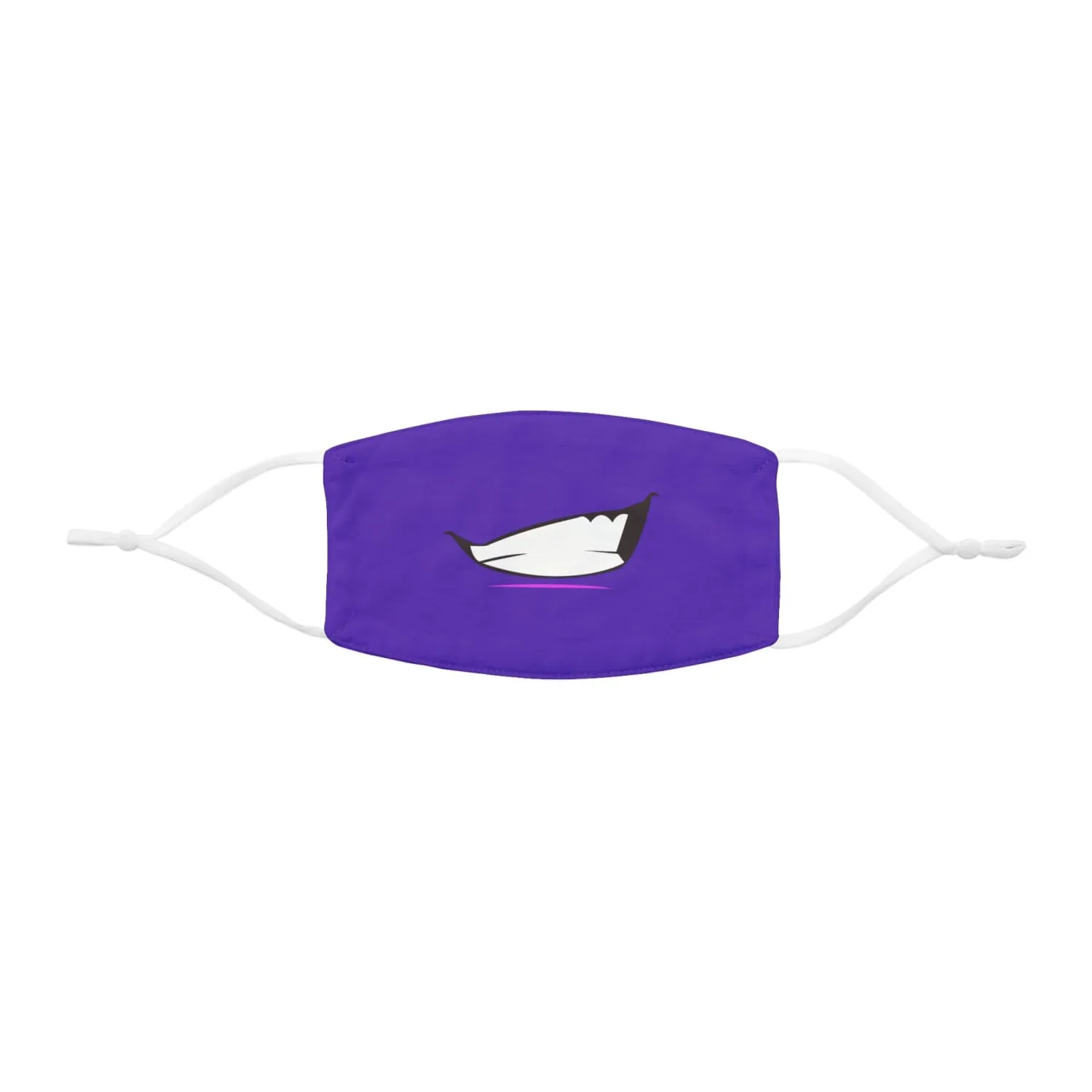 Purple Toothy Grin Snug-Fit Fabric Face Mask