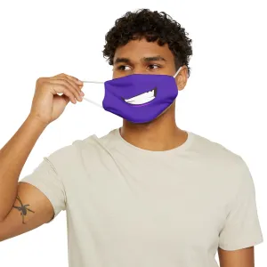 Purple Toothy Grin Snug-Fit Fabric Face Mask