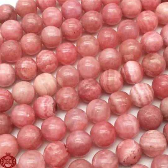 Rhodochrosite Beads Smooth Round