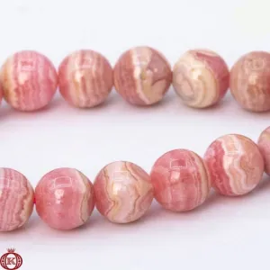 Rhodochrosite Beads Smooth Round