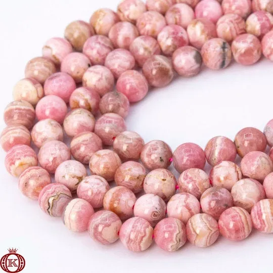 Rhodochrosite Beads Smooth Round