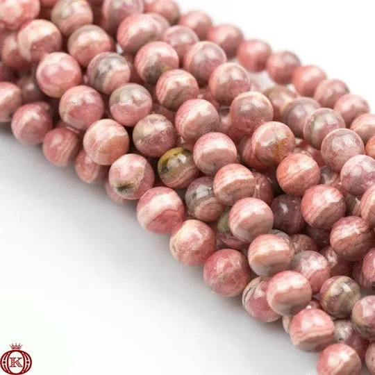 Rhodochrosite Beads Smooth Round