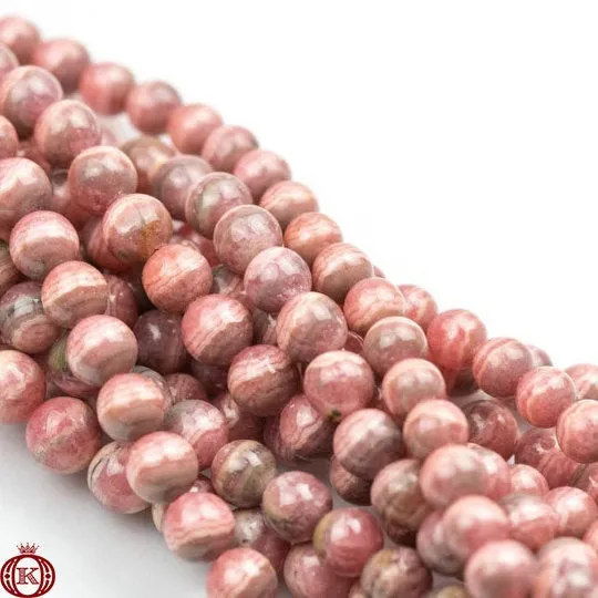 Rhodochrosite Beads Smooth Round
