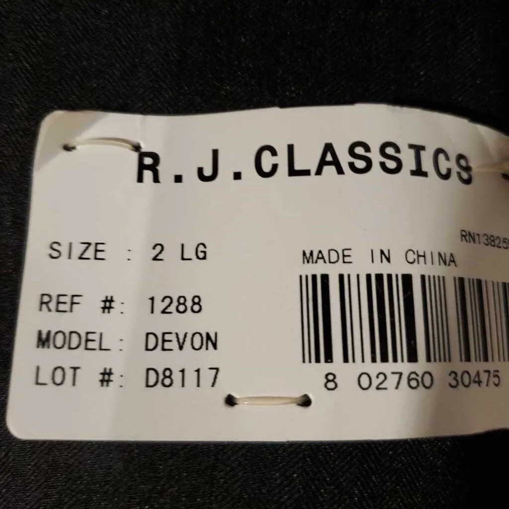 RJ Classics New Black Shadowstripe Hunt Coat 2L