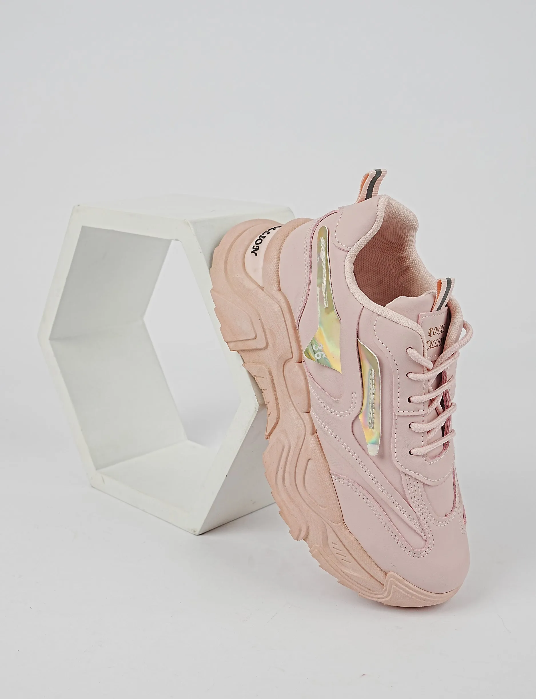 Rosegold Radiance Chunky Sneakers
