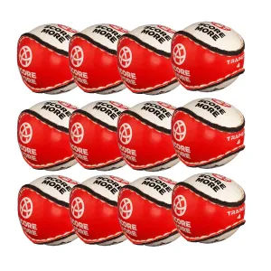 Score More Training Sliotar Size 4 Red & White Pack of 12