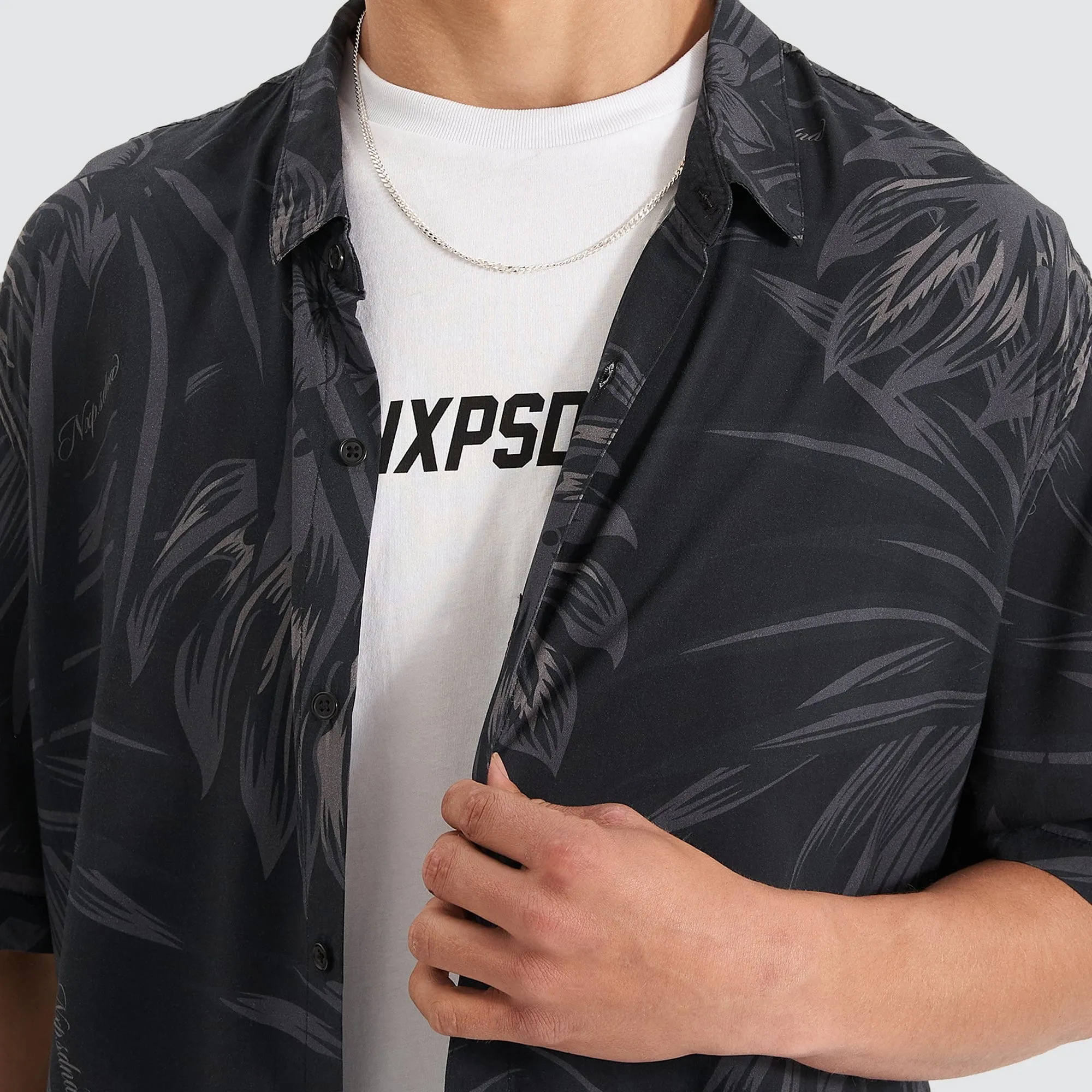 Selector Relaxed Short Sleeve Shirt Black Print