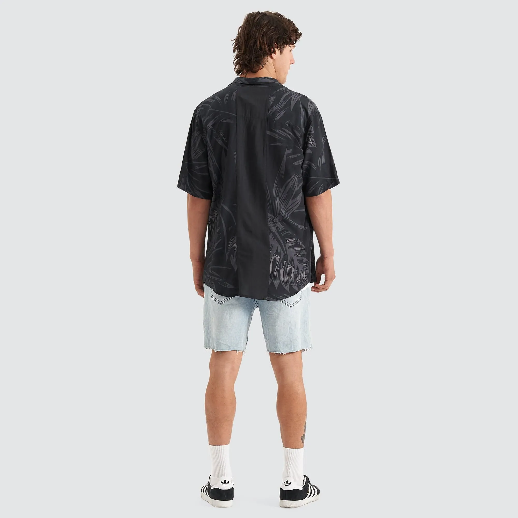Selector Relaxed Short Sleeve Shirt Black Print
