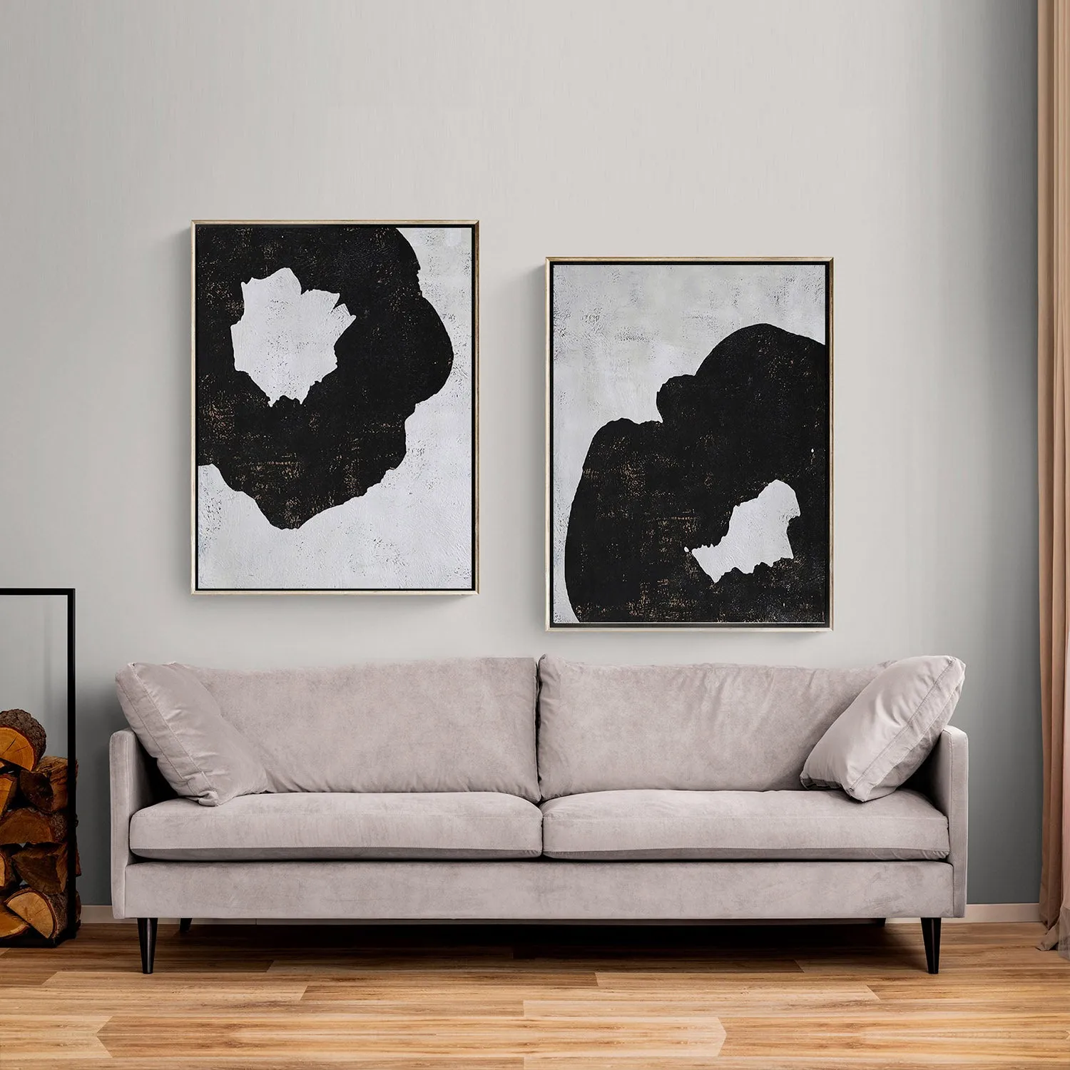 Set of 2 Abstract Flower Painting P40