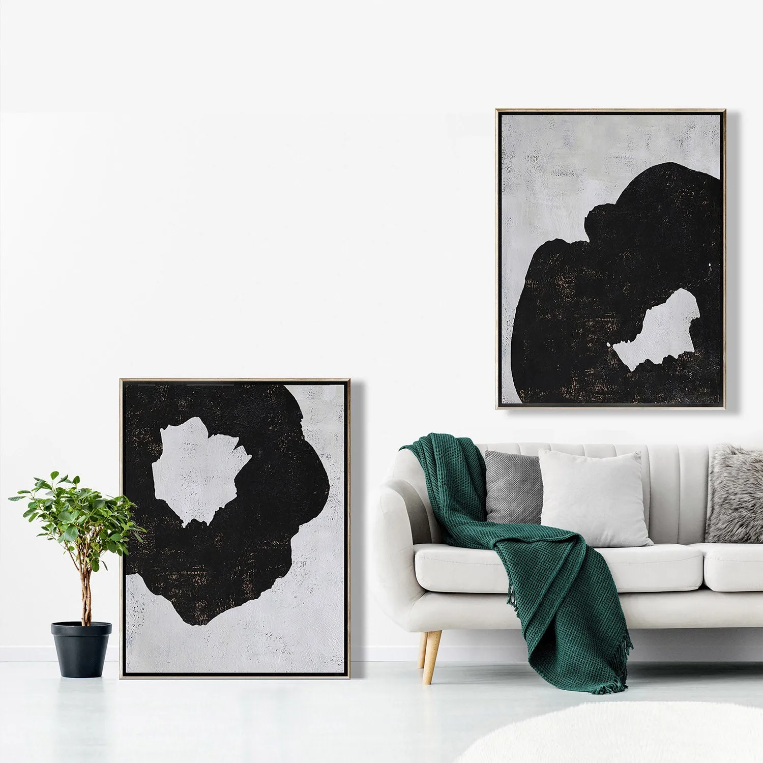 Set of 2 Abstract Flower Painting P40