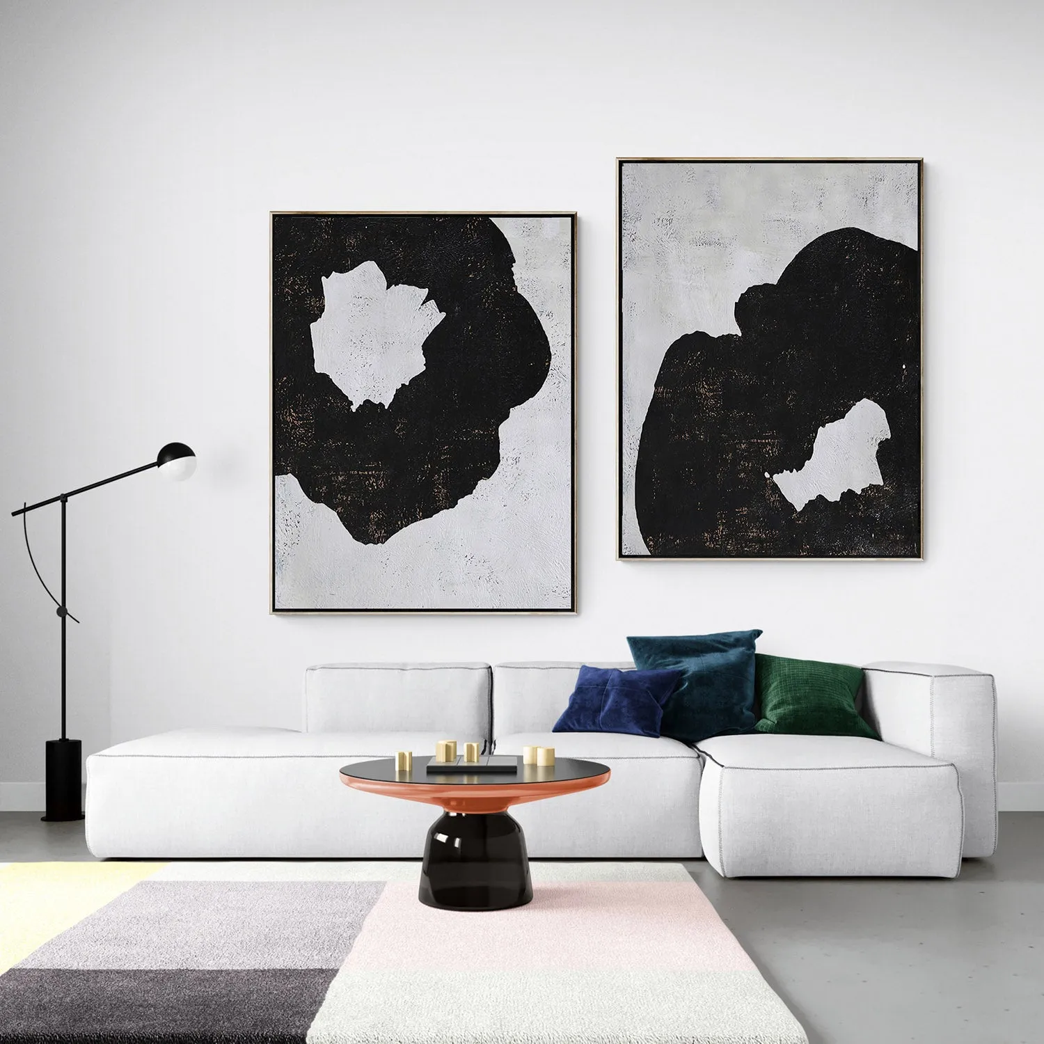 Set of 2 Abstract Flower Painting P40