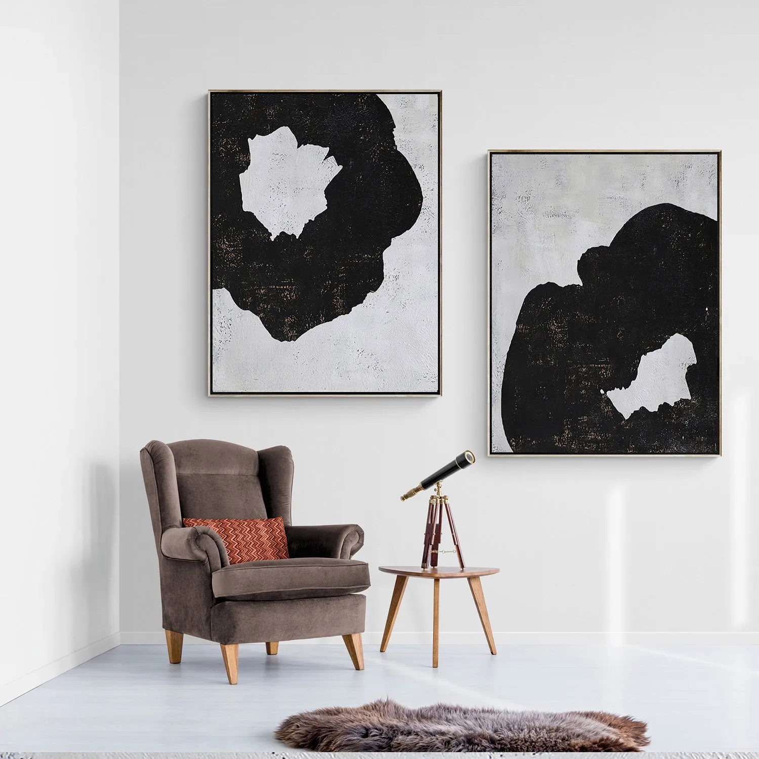 Set of 2 Abstract Flower Painting P40