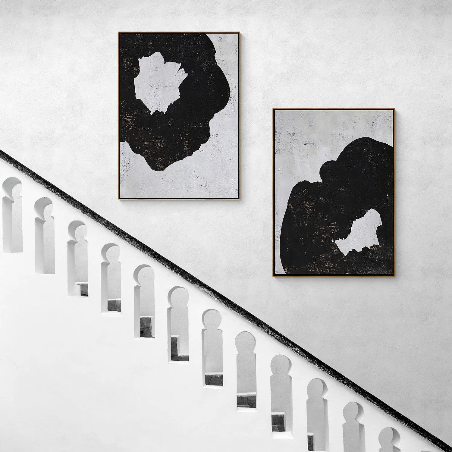 Set of 2 Abstract Flower Painting P40