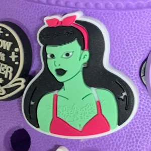 SHOE CHARMS - ROCKABILLY GREEN WITCH