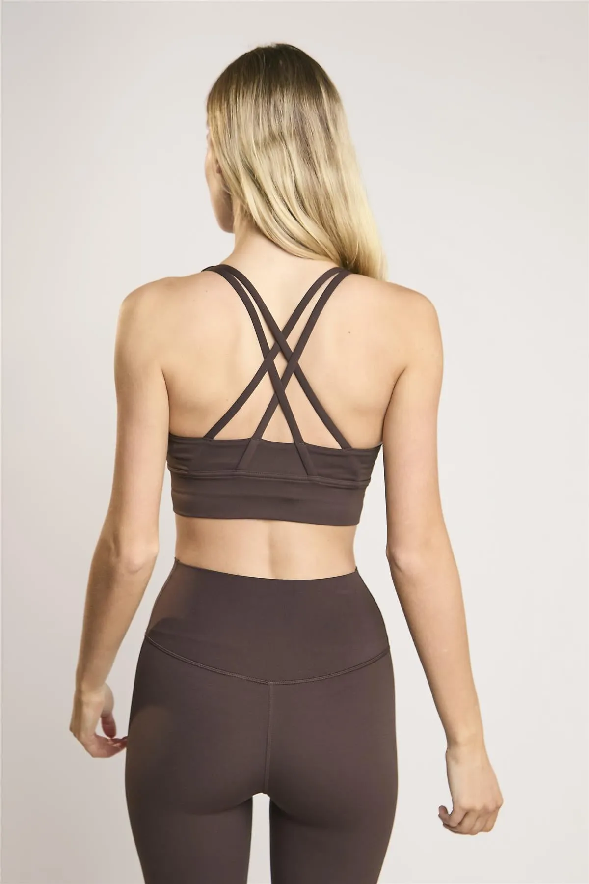 Signature Espresso Cross-Back Crop-Top