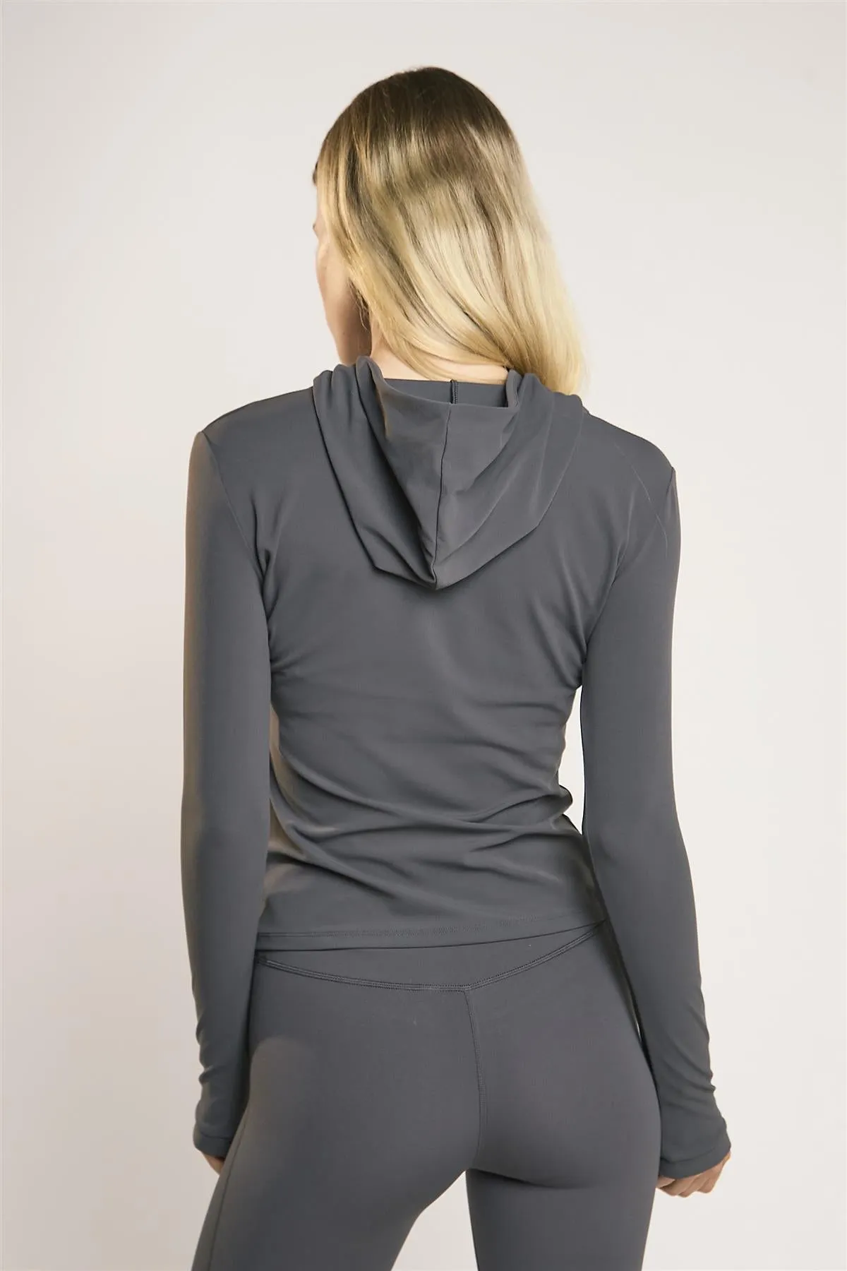 Signature Graphite-Grey Hooded Top