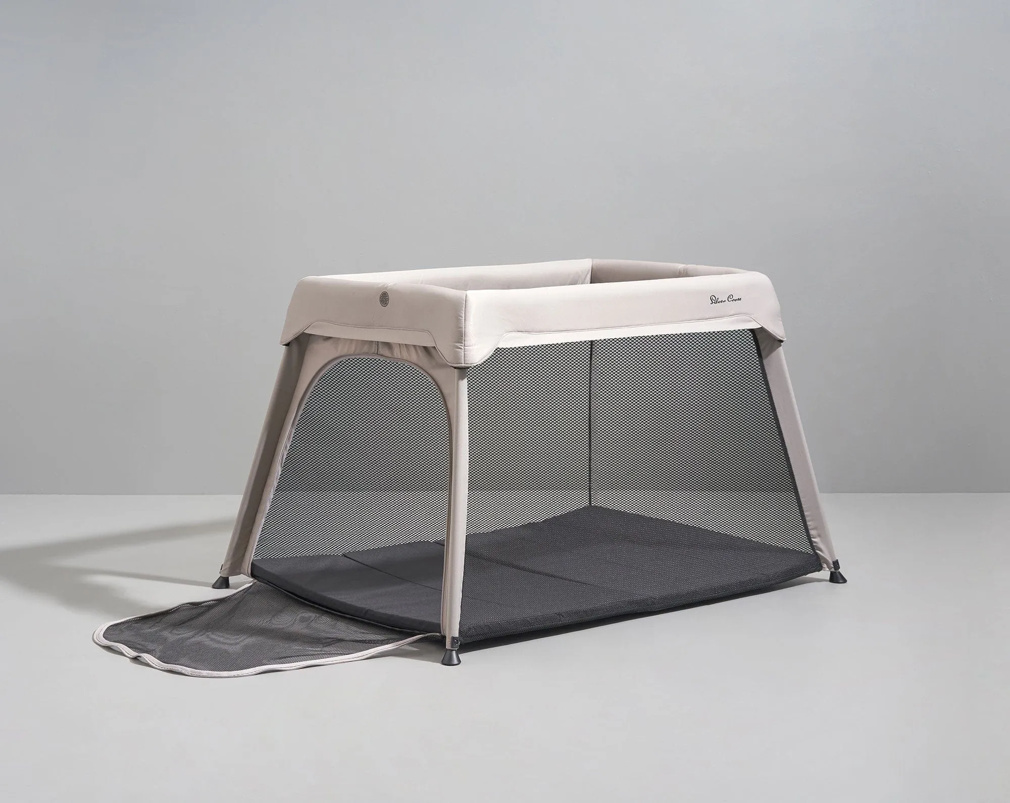 Silver Cross Slumber Travel Cot - Stone