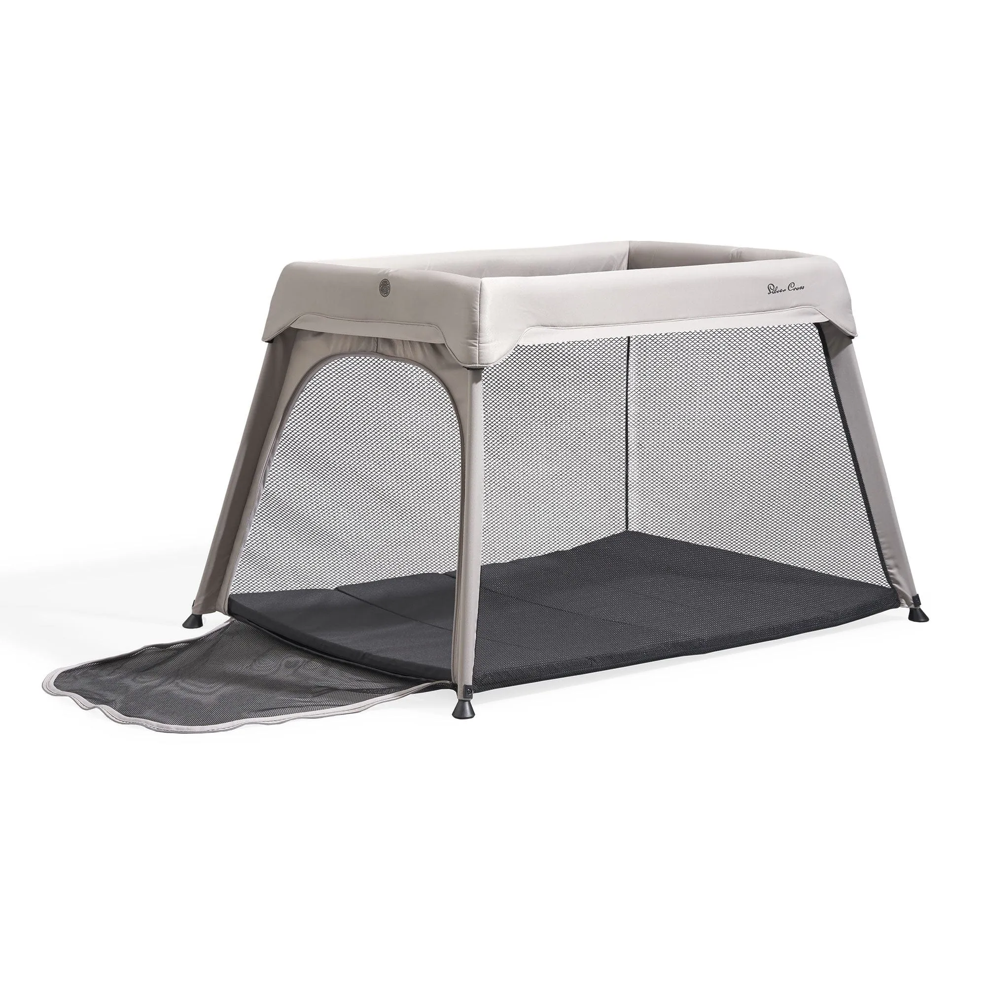 Silver Cross Slumber Travel Cot - Stone
