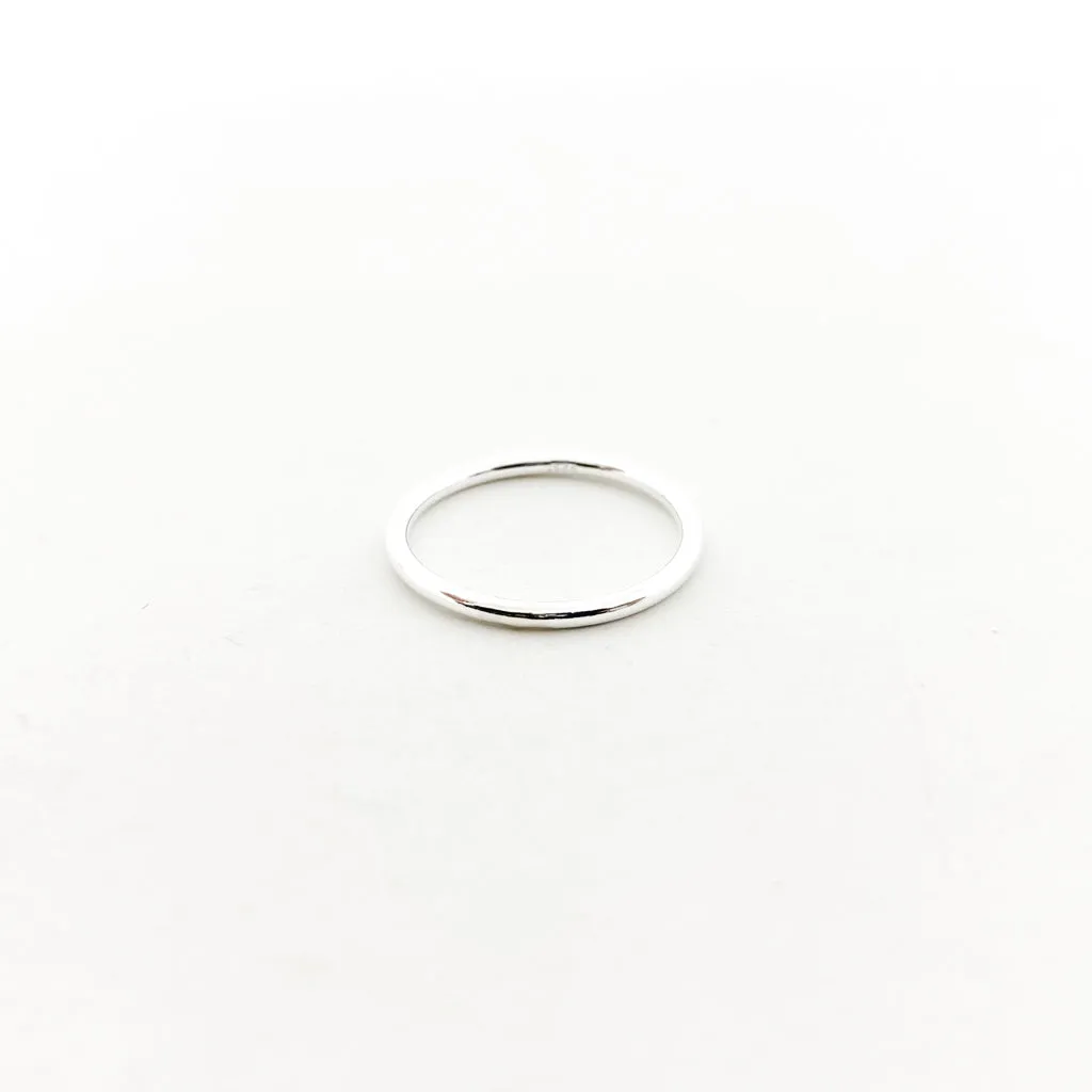 Smooth Stacker Ring | Silver