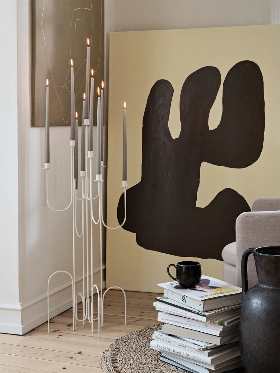 Smooth Taper Candles - Linen