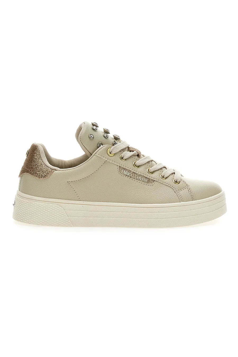 Sneakers Beige Coveri SHINES GLITTERE