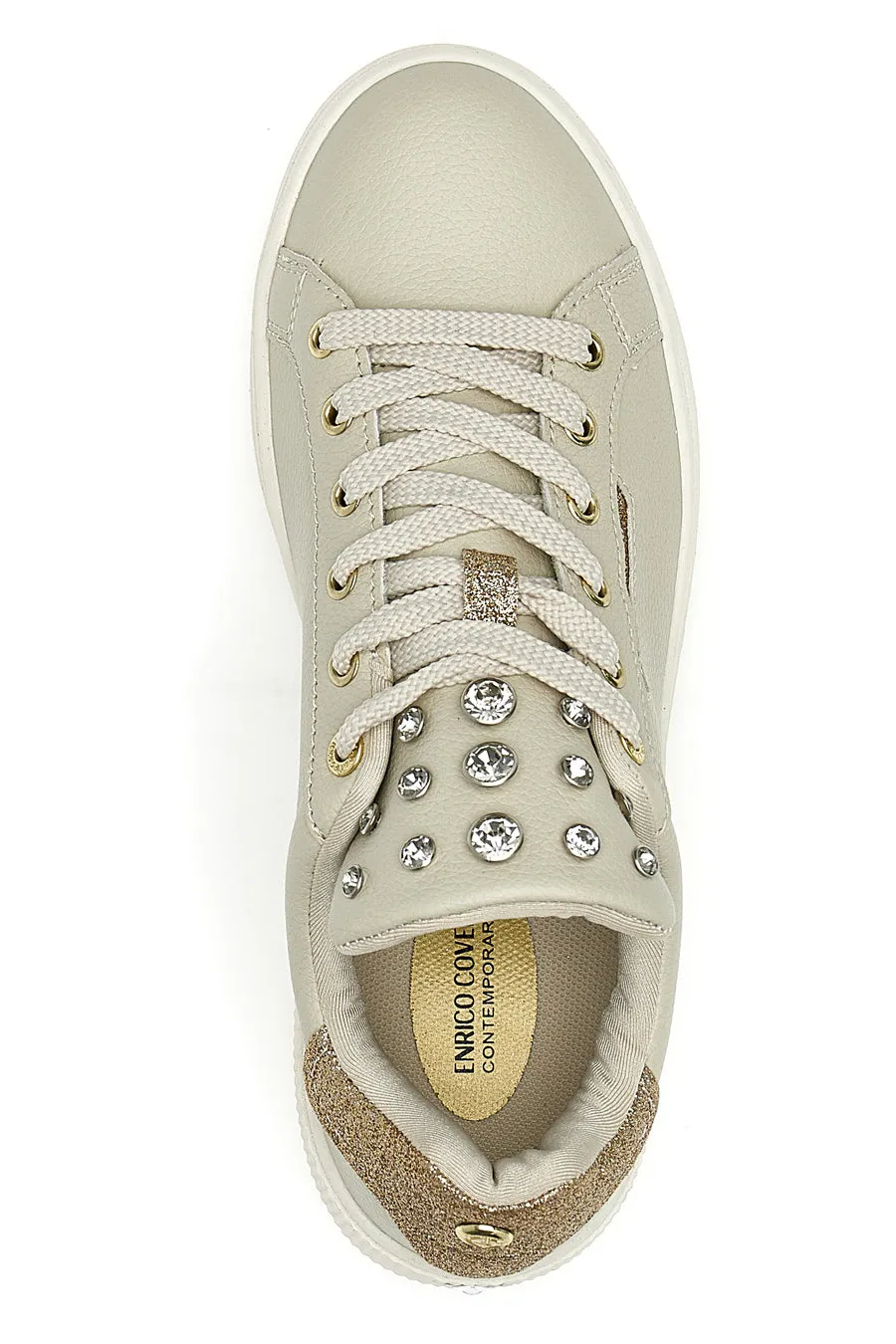 Sneakers Beige Coveri SHINES GLITTERE