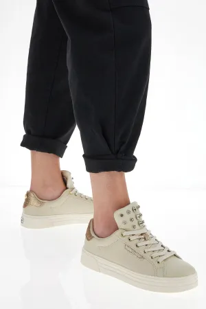 Sneakers Beige Coveri SHINES GLITTERE