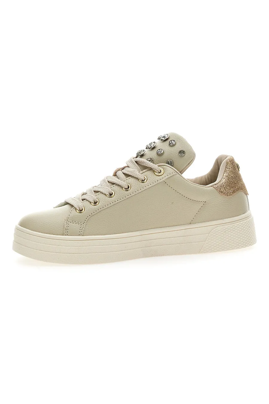 Sneakers Beige Coveri SHINES GLITTERE